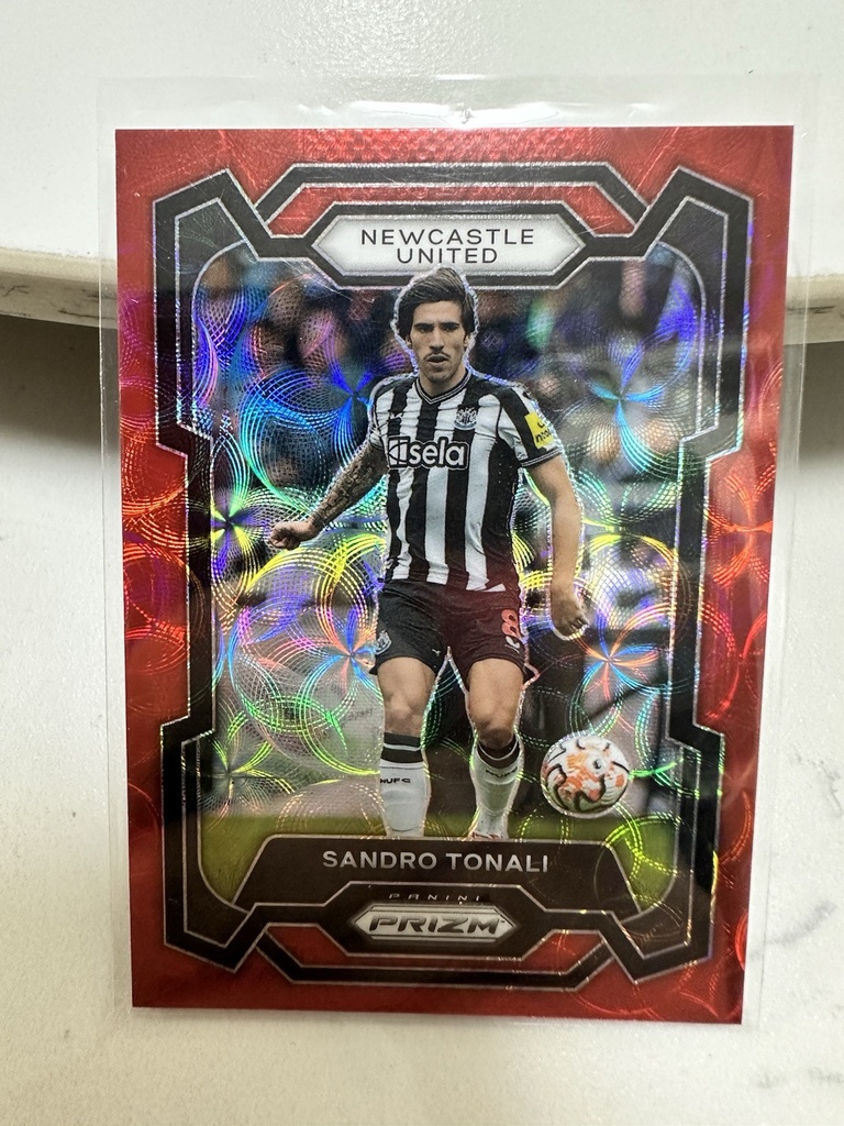2023-24 Panini Prizm EPL NEWCASTLE Sandro Tonali RED CHOICE /30