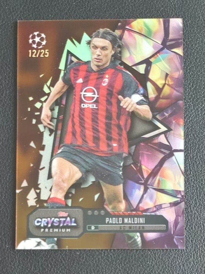 2023-24 Topps Crystal Premium UEFA AC MILAN Paolo Maldini Legend /25