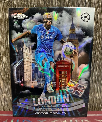 2023-24 TOPPS Chrome UEFA NAPOLI FC Victor Osimhen BLACK LAVA 🖤