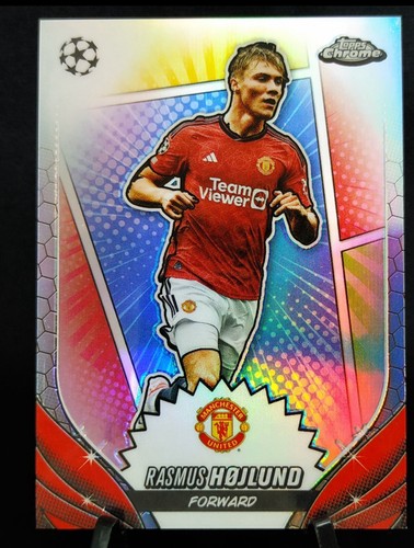 2023-24 TOPPS Chrome UEFA Manchester United RASMUS HOJLUND HERO VARIATION