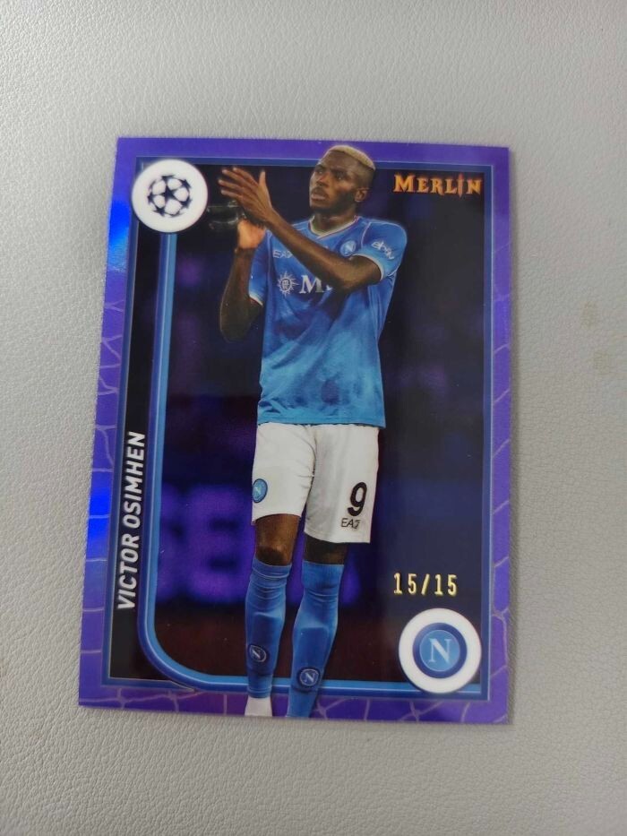 2023-24 TOPPS MERLIN CHROME NAPOLI VICTOR OSIMHEN Purple 15/15