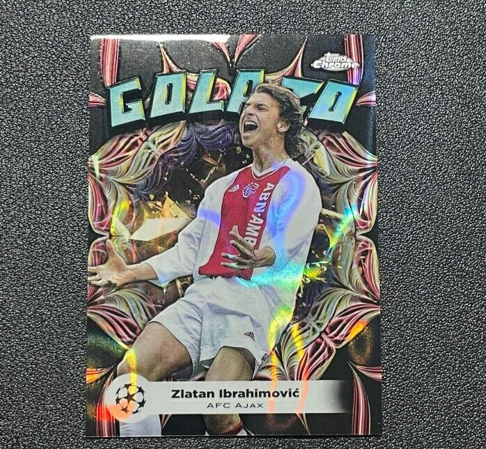 2023-24 TOPPS STADIUM CHROME UEFA AJAX ZLATAN IBRAHIMOVIC BLACK LAVA SP