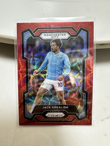 [TC03151] 2023-24 Panini Prizm EPL Manchester City Jack Grealish RED CHOICE /30