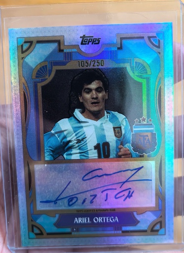 [TC06106] 2024-25 Topps TEAM SET ARGENTINA 2024 ARIEL ORTEGA Refractor Auto /250