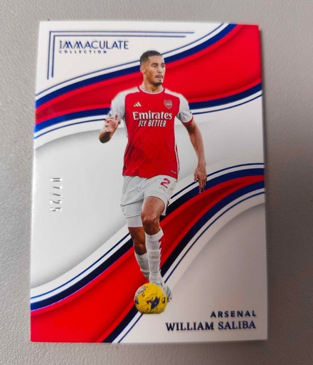 [TC06137] 2023-24 Panini Immaculate Soccer Arsenal William Saliba/25 France