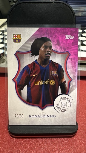 [TC06198] 2024-25 Topps 125th Anniversary Barcelona Set RONALDINHO R10 Pink /99