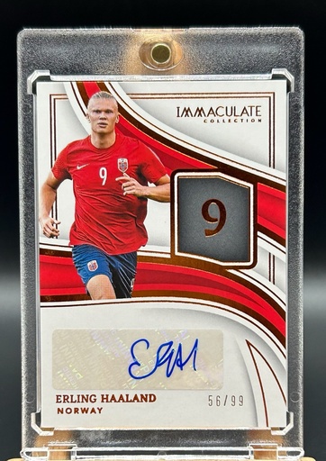 [SC20250226001] 2023-24 Panini Immaculate Soccer Norway ERLING HAALAND Jersey Number Auto /99