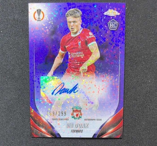 [TC06227] 2023-24 TOPPS CHROME UEFA LIVERPOOL ROOKIE BEN DOAK RC AUTO /299