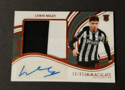 [TC06230] 2023-24 Panini Immaculate Soccer Newcastle LEWIS MILES ROOKIE RC RELIC AUTO /99