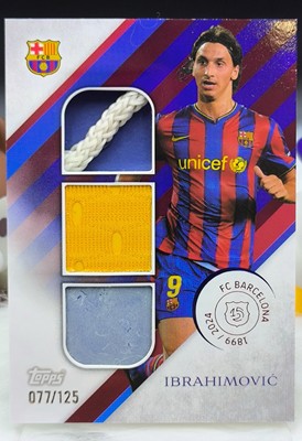 [TC06217] 2024-25 Topps 125th Anniversary ZLATAN IBRAHIMOVIC Game Used TRIPLE RELIC /125