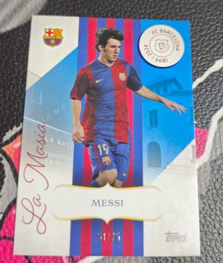 [TC06210] 2024-25 Topps 125th Annivery Set Barcelona LIONEL MESSI LA MASIA Blue / 75