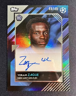 [TC06269] 2024-25 Topps Knockout UEFA PSG Yoram Zague Rookie RC Auto /49