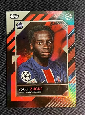 [TC06270] 2024-25 Topps Knockout UEFA PSG Yoram Zague Rookie RC Red /10