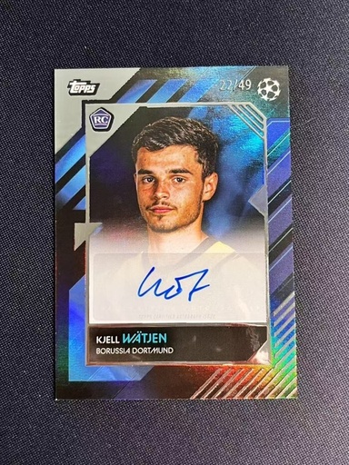 [TC06268] 2024-25 Topps Knockout UEFA BORUSSIA DORTMUND Kjell Watjen Rookie RC Auto /49