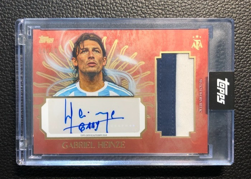 [TC06543] 2025 Topps Leyandas Argentinas Set GABRIEL HEINZE Worn Relic Encased Auto  /10