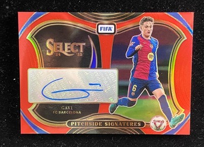 [TC06611] 2024-25 PANINI SELECT FIFA LA LIGA BARCELONA GAVI RED AUTOGRAPH SPAIN