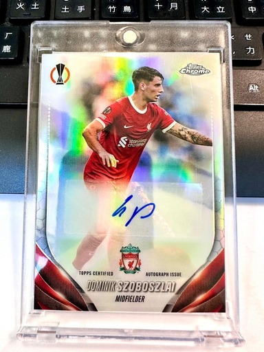 [TC05533] 2023-24 Topps Chrome UEFA Liverpool DOMINIK SZOBOSZLAI Silver Autograph HUNGARY