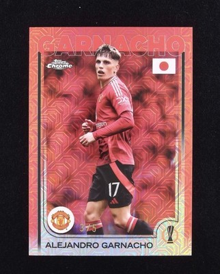 [TC06804] 2025 Topps Chrome UEFA UCC Japan Edition Alejandro Garnacho Manchester Red /5