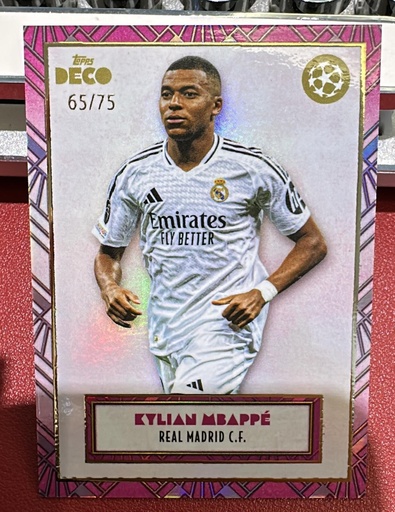 [TC05993] 2024-25 Topps DECO UEFA Real Madrid KYLIAN MBAPPE PINK 65/75 FRANCE