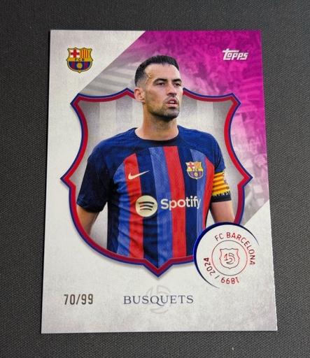 [TC06172] 2024-25 Topps 125th Anniversary Barcelona Set Sergio Busquets Pink /99
