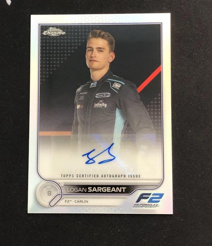 [TC04864] 2022 Topps Chrome F 1 LOGAN SARGEANT F2 Carlin  Autograph Card