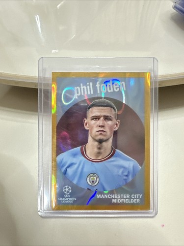 [TC00564] 2022-23 Topps Chrome UEFA PHIL FODEN MANCHESTER CITY GOLD LAVA