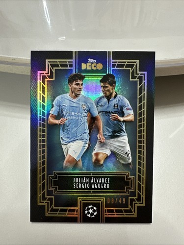 [TC02516] 2023-24 Topps Deco UEFA soccer JULIAN ALVAREZ  X SERGIO AGUERO /49 MANCHESTER C