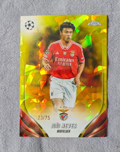 [TC05277] 2023-24 TOPPS Chrome Sapphire BENFICA JOÃO NEVES PSG YELLOW /75
