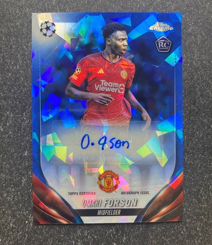 [TC05336] 2023-24 TOPPS Chrome Sapphire MANCHESTER UNITED OMARI FORSON AUTO RC