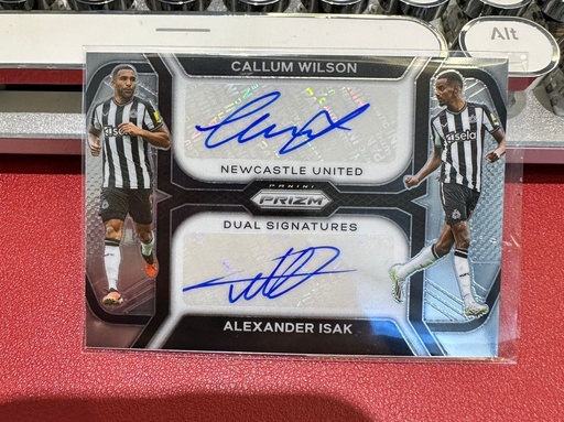 [TC03318] 2023-24 Panini Prizm EPL Alexander Isak x Callum Wilson Dual Auto Newcastle