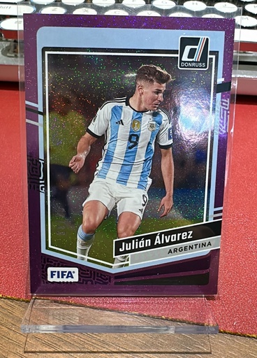 [TC05452] 2023-24 PANINI DONRUSS SOCCER ARGENTINA JULIAN ALVAREZ PURPLE /25