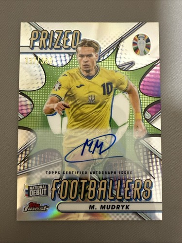 [TC03622] 2024 TOPPS Finest Road To UEFA Euro Mykhalio Mudryk Prized Footballers Auto/350