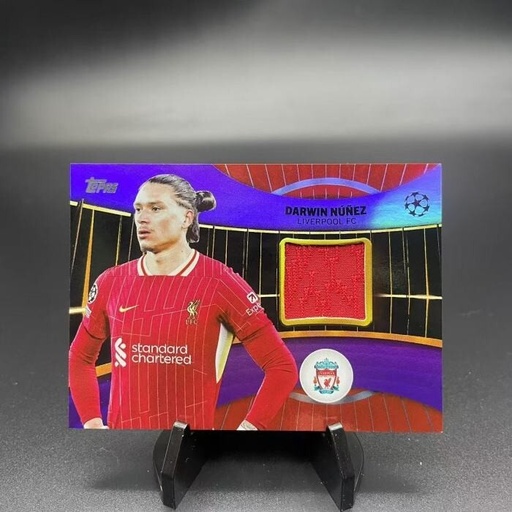 [TC03797] DARWIN NUNEZ 2024-25 TOPPS UCC UEFA Player Worn Relic Card /299 LIVERPOOL