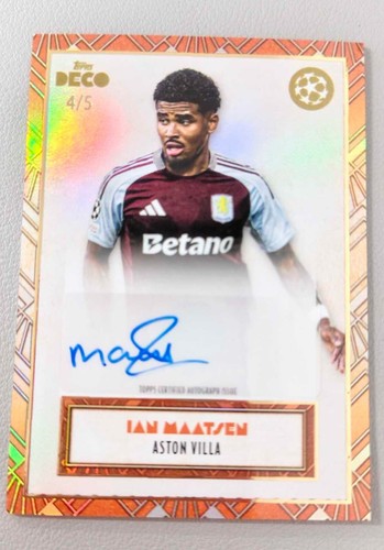 [TC06000] 2024-25 Topps Deco UEFA ASTON VILLA Ian Maatsen Autograph/5