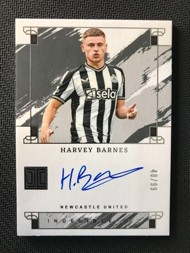 [TC06025] 2023-24 PANINI IMPECCABLE EPL SOCCER UEFA HARVEY BARNES ON CARD AUTO /99
